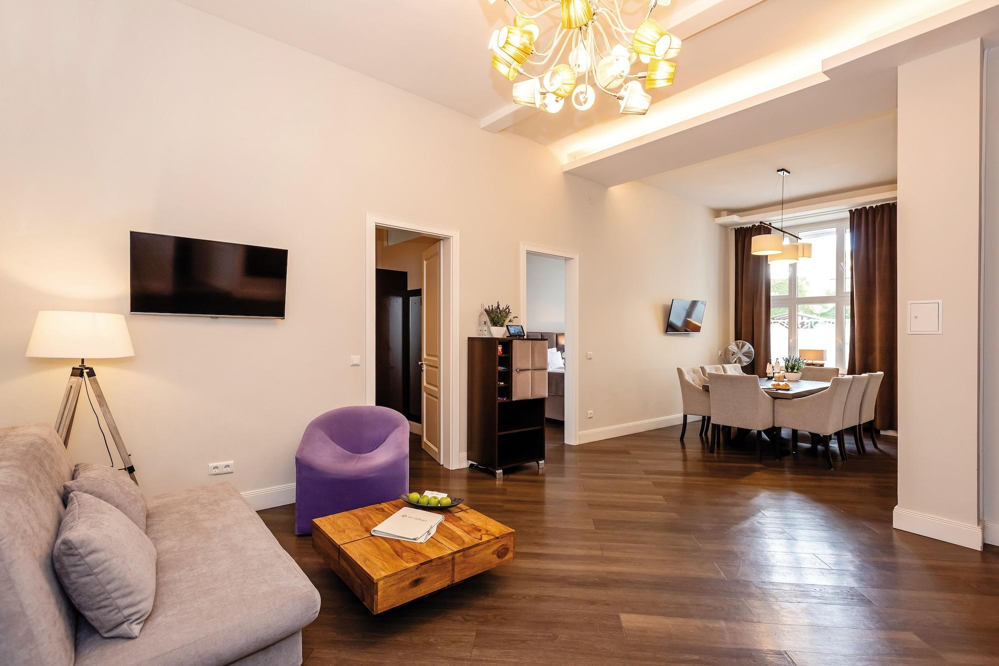 Arabel Design Apartments Berlin Extérieur photo A living room in a modern apartment